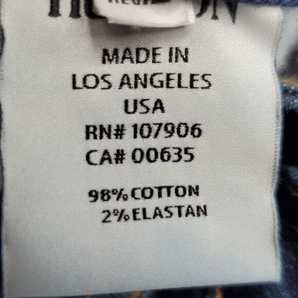 HUDSON extra WIDE LEG FLARE DARK WASH DENIM BOHO JEANS 26 33 long - Picture 13 of 15